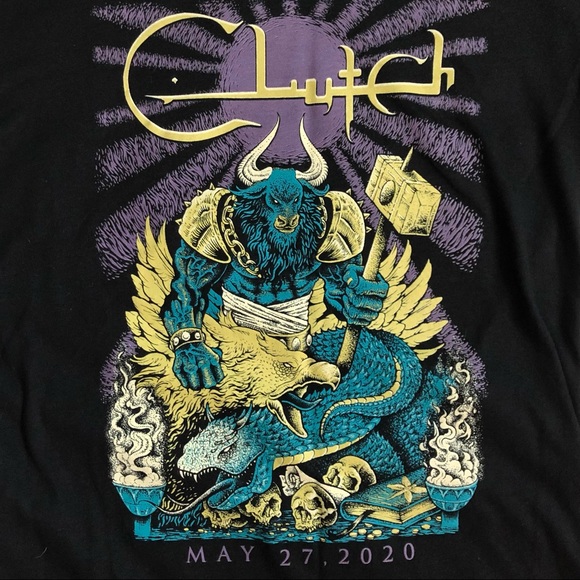 Clutch 2020 band t shirt black Women’s size medium - Picture 4 of 13